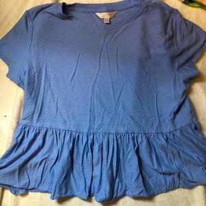 Lauren Conrad short sleeved peplum top